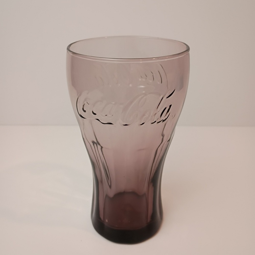 Vintage Libbey Amethyst Purple COCA COLA Fountain Drink Glass 16oz